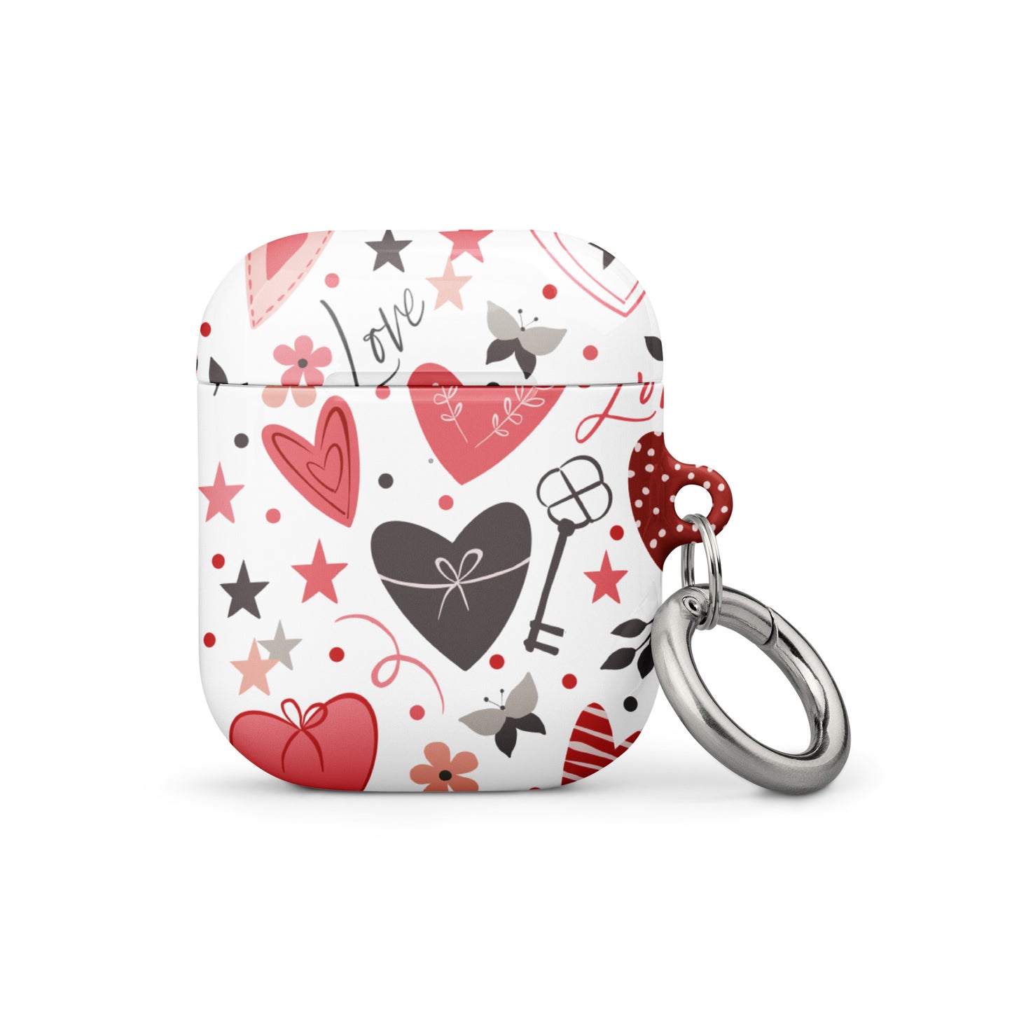 Case for AirPods® with with charming printed Hearts