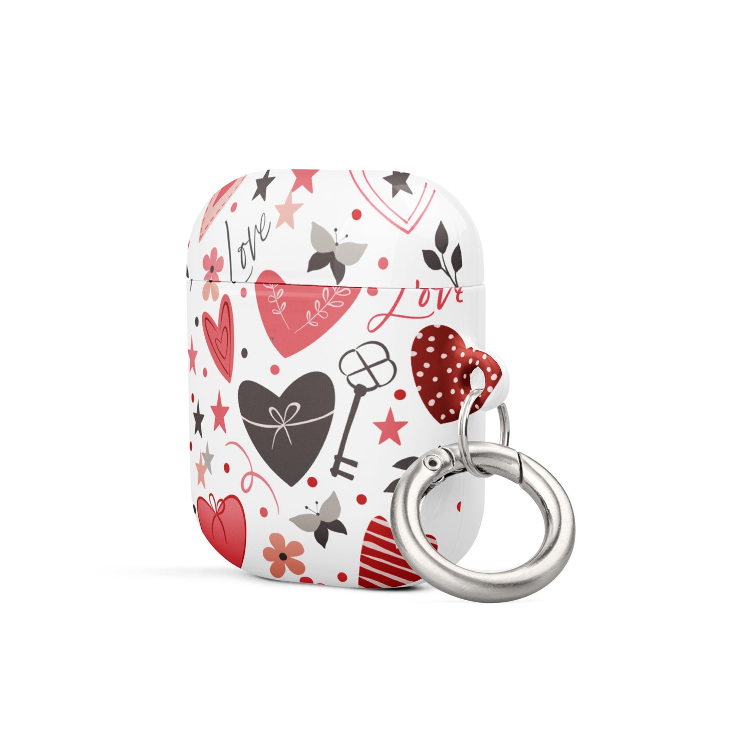 Case for AirPods® with with charming printed Hearts