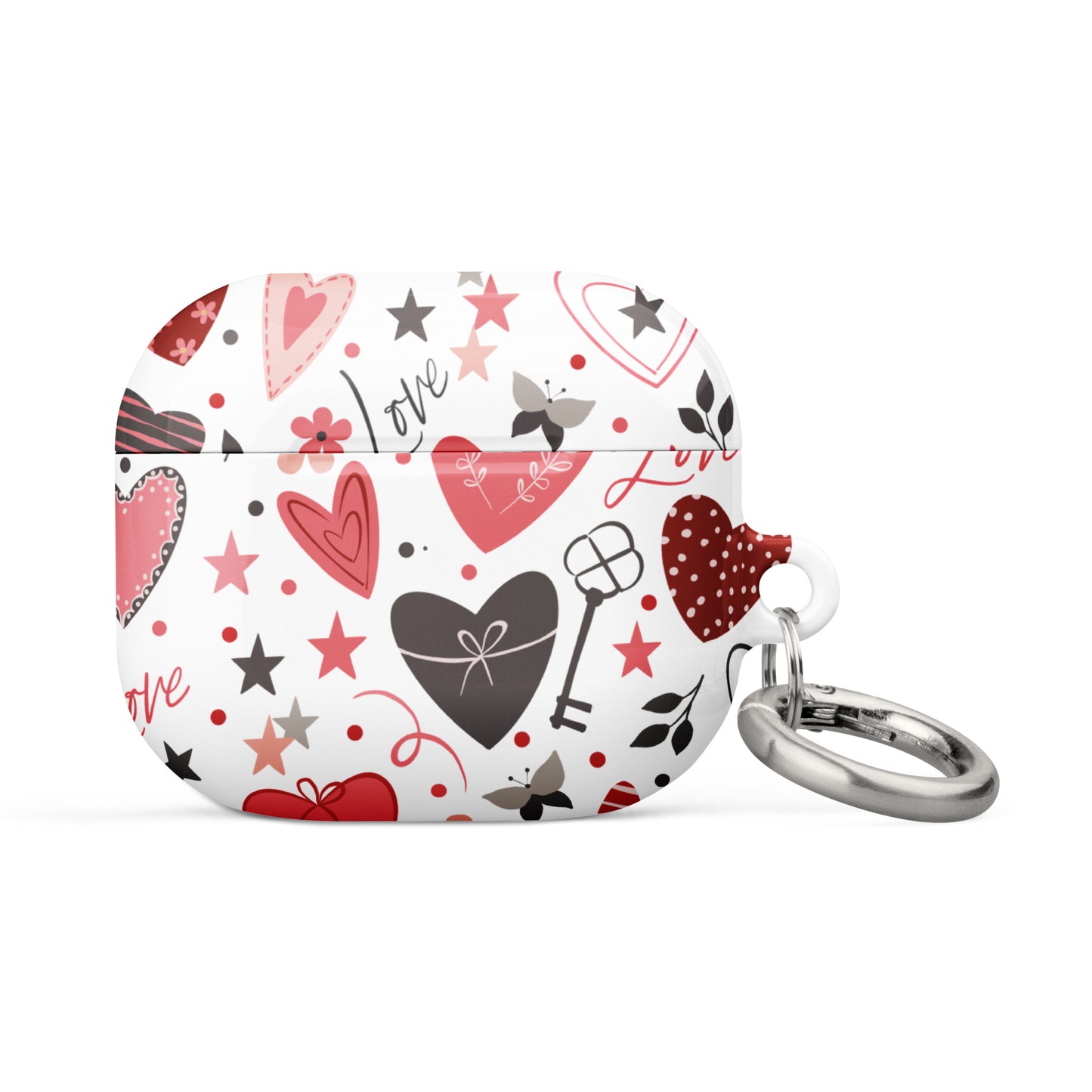 Case for AirPods® with with charming printed Hearts