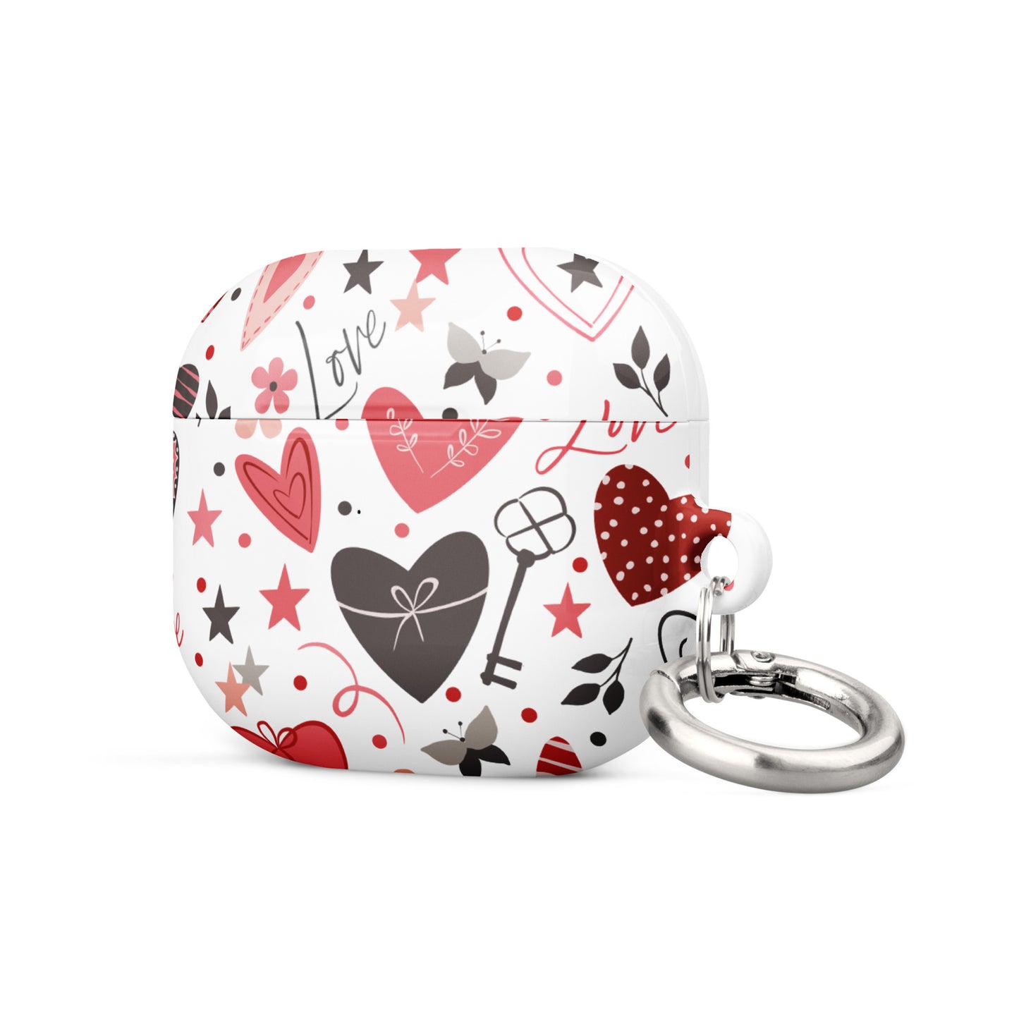 Case for AirPods® with with charming printed Hearts