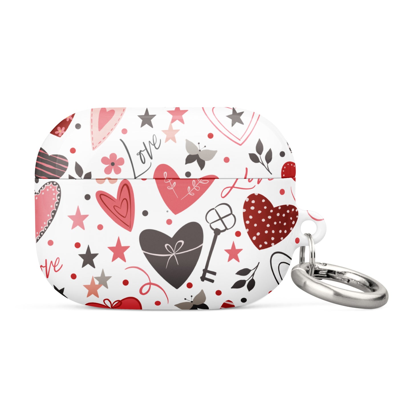 Case for AirPods® with with charming printed Hearts