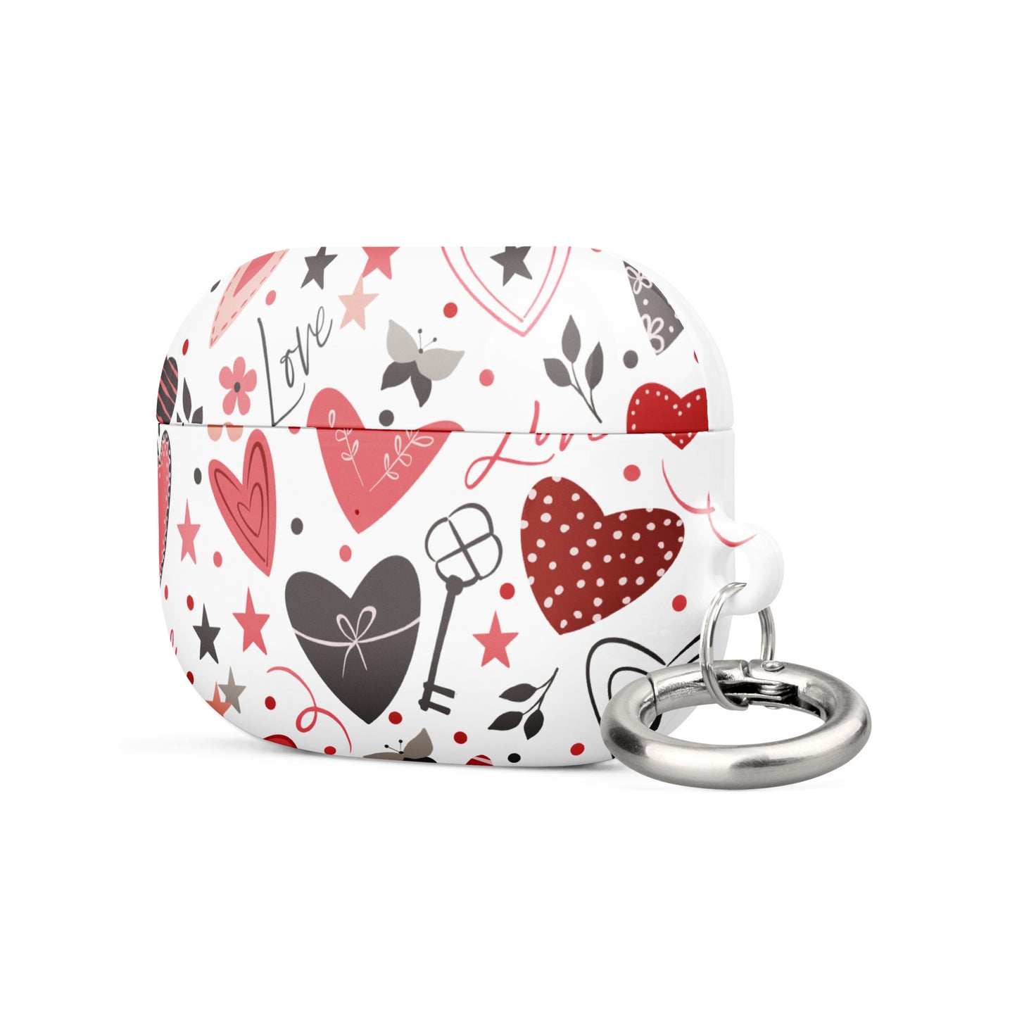 Case for AirPods® with with charming printed Hearts