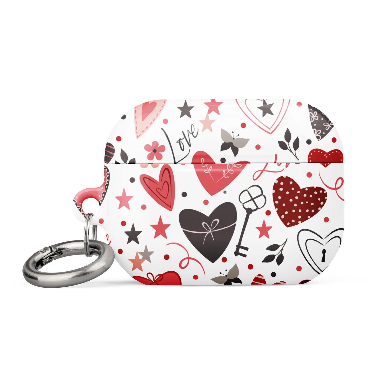 Case for AirPods® with with charming printed Hearts