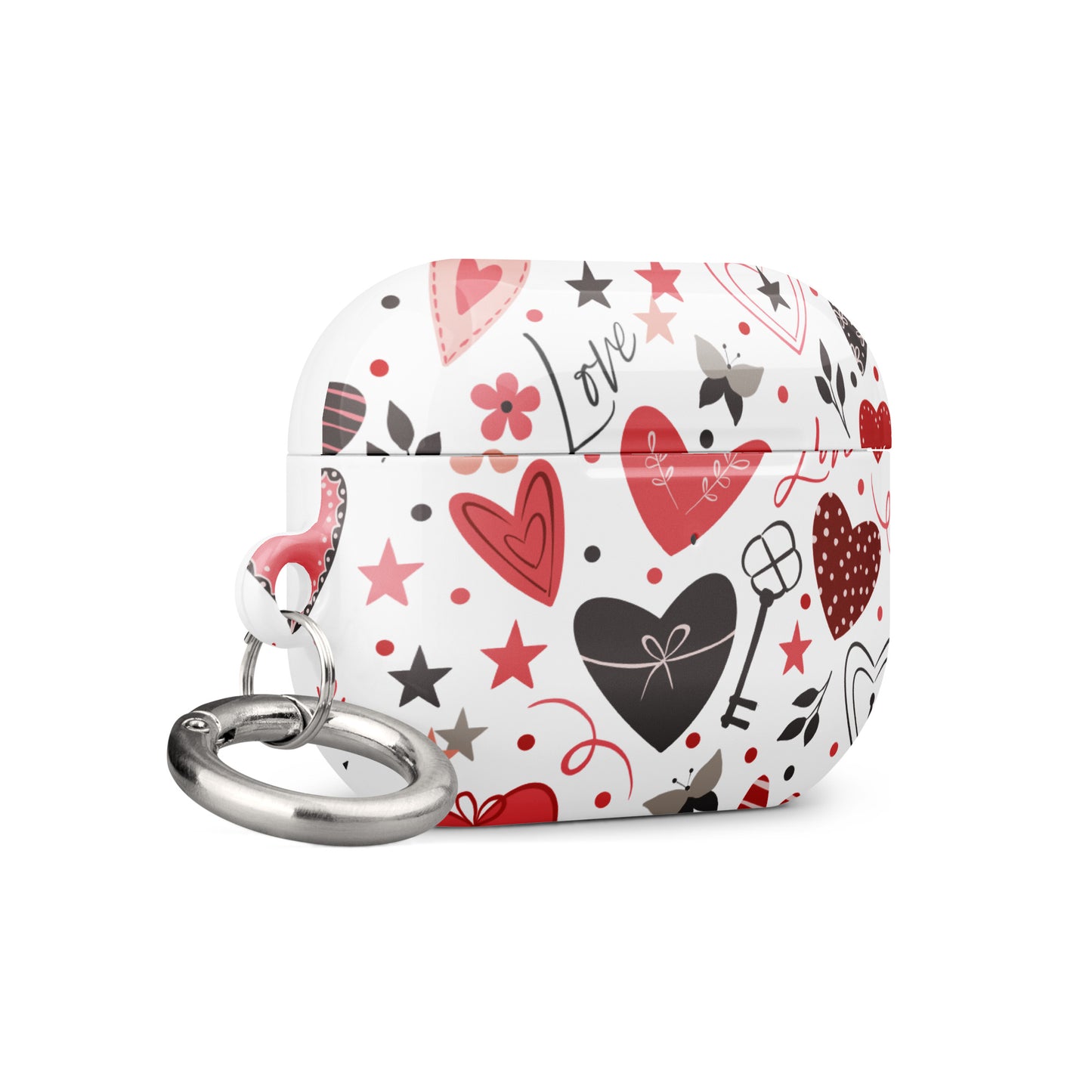 Case for AirPods® with with charming printed Hearts