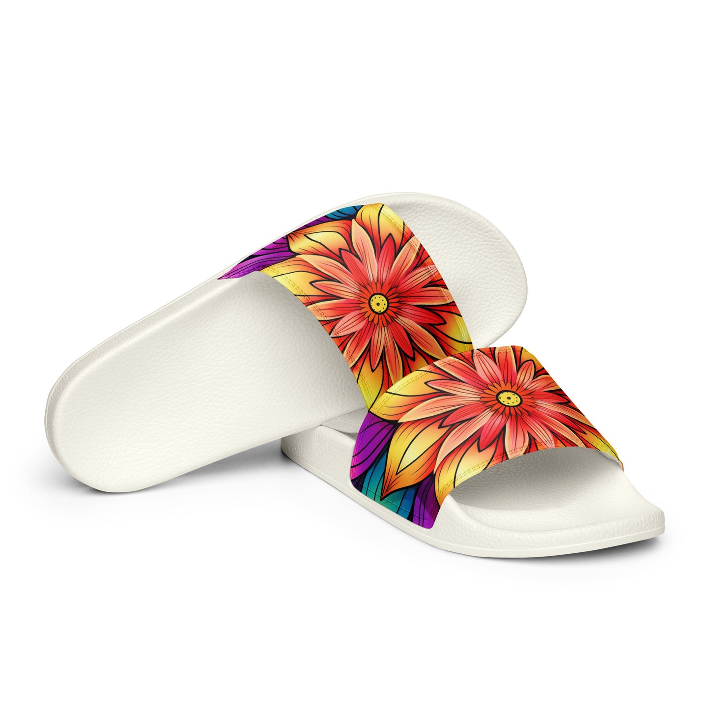 Women's slides - floral design